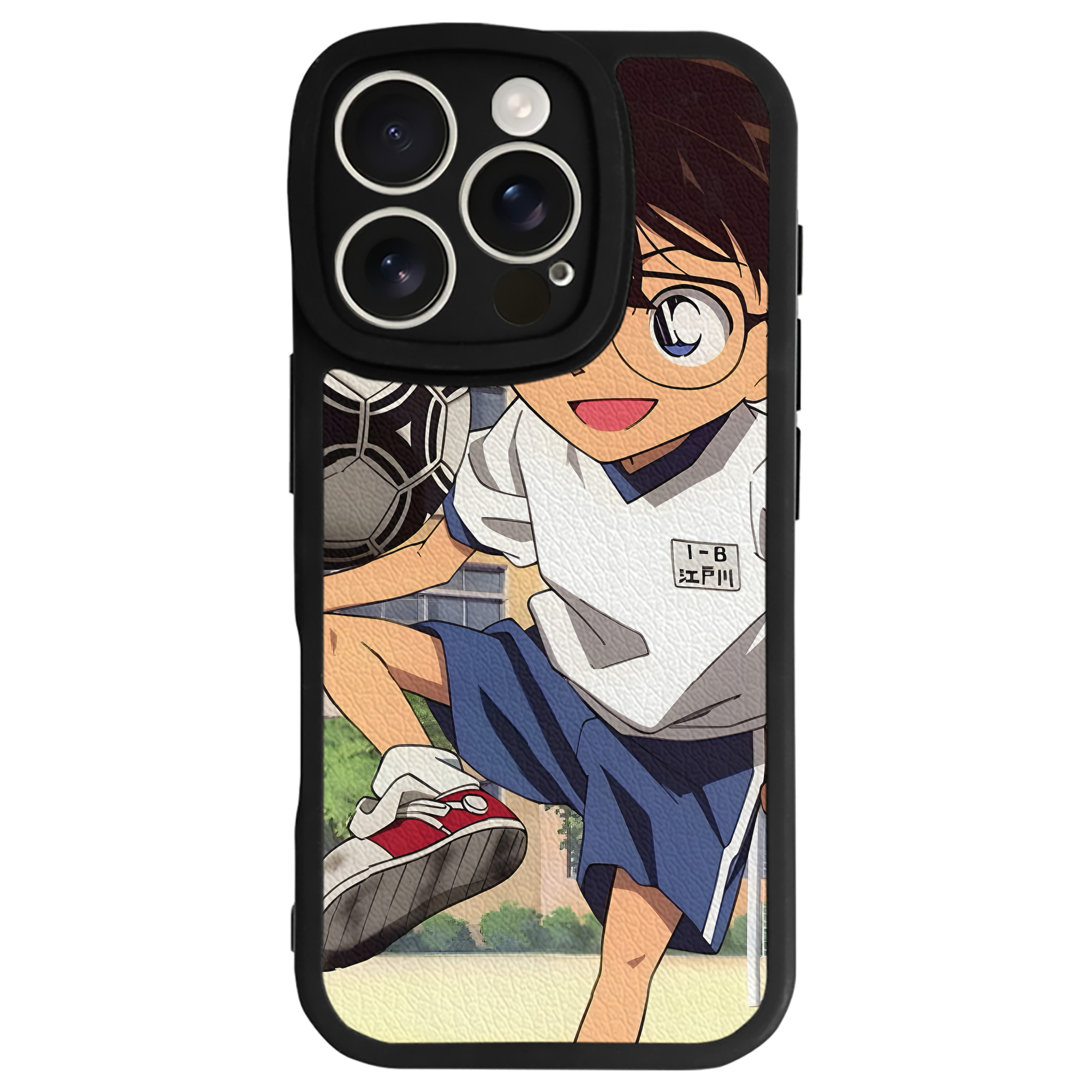 （画像用） 名探偵コナン Detective Conan 【iPhone 16シリーズ対応】シリコンスマホケース（レザー調） 材質：シリコン